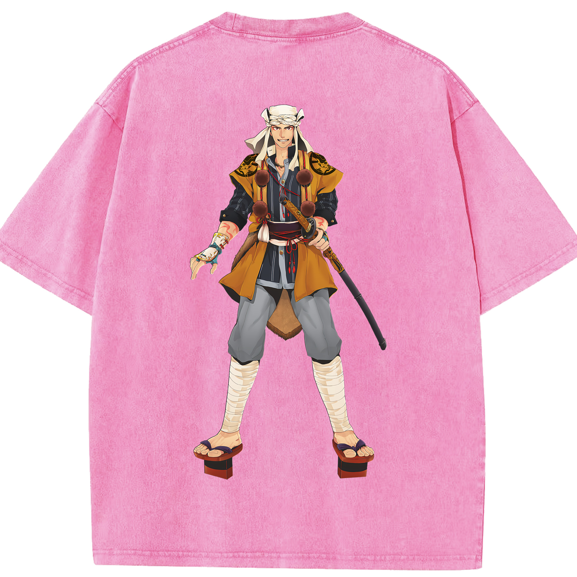 （画像用） 刀剣乱舞 Touken Ranbu 綿100% ヴィンテージ風 半袖Tシャツ（背面プリント）